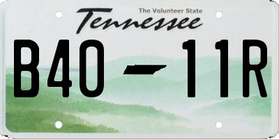 TN license plate B4011R