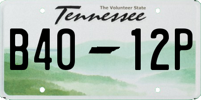 TN license plate B4012P