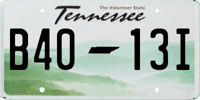 TN license plate B4013I