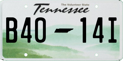 TN license plate B4014I