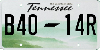 TN license plate B4014R
