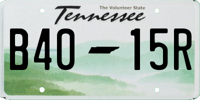TN license plate B4015R