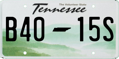 TN license plate B4015S