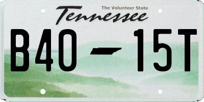 TN license plate B4015T