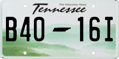 TN license plate B4016I
