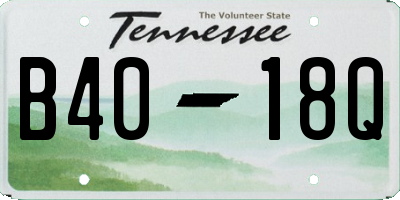 TN license plate B4018Q