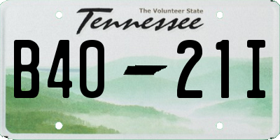 TN license plate B4021I