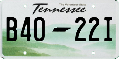 TN license plate B4022I