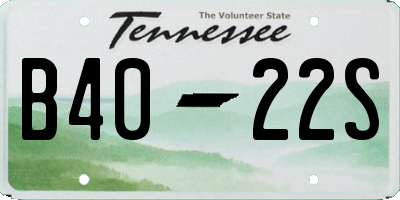 TN license plate B4022S