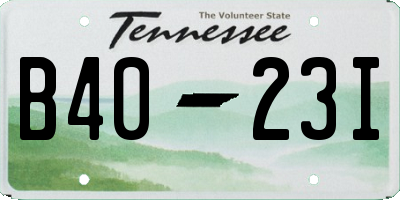 TN license plate B4023I