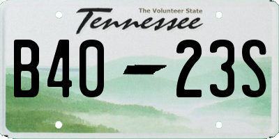 TN license plate B4023S