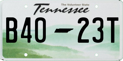 TN license plate B4023T