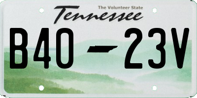 TN license plate B4023V