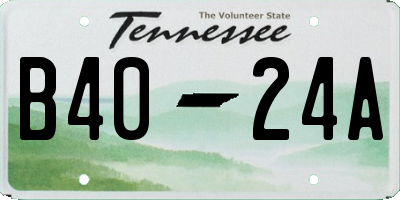 TN license plate B4024A
