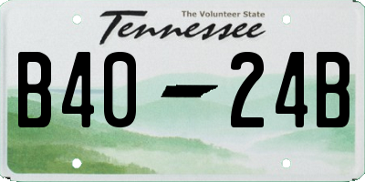 TN license plate B4024B