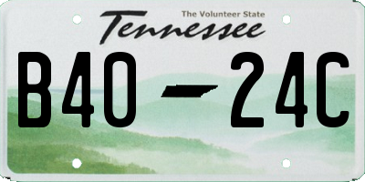 TN license plate B4024C
