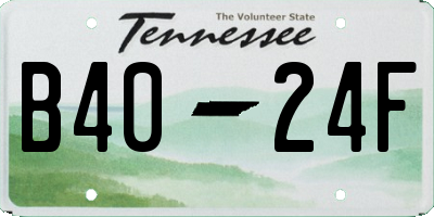TN license plate B4024F