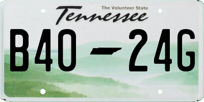 TN license plate B4024G