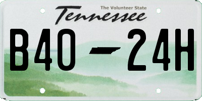 TN license plate B4024H