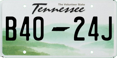 TN license plate B4024J