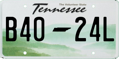 TN license plate B4024L