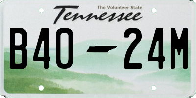 TN license plate B4024M