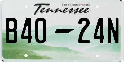 TN license plate B4024N