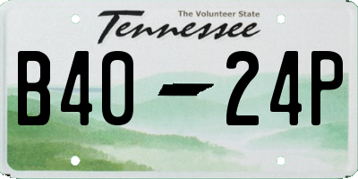 TN license plate B4024P