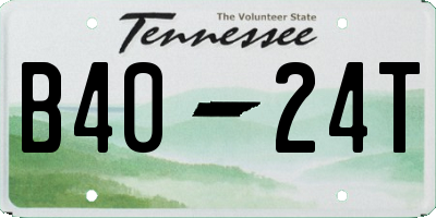 TN license plate B4024T