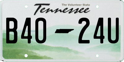 TN license plate B4024U