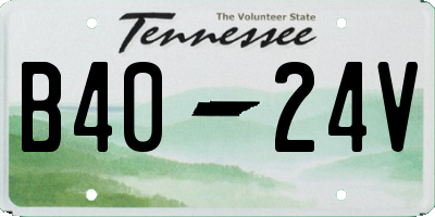 TN license plate B4024V