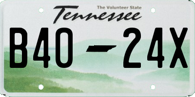 TN license plate B4024X