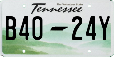 TN license plate B4024Y