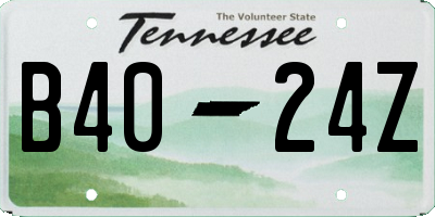 TN license plate B4024Z
