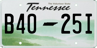 TN license plate B4025I