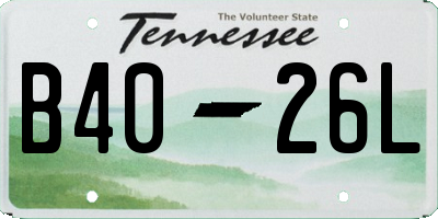 TN license plate B4026L