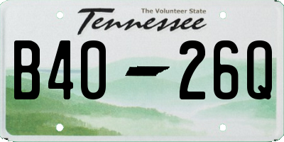 TN license plate B4026Q
