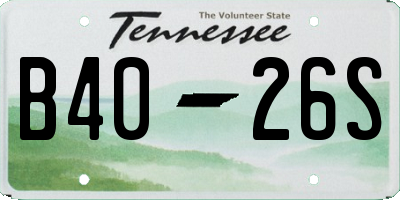 TN license plate B4026S