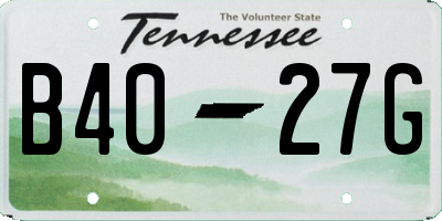 TN license plate B4027G