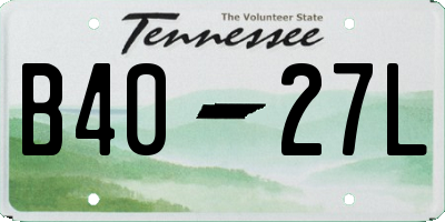 TN license plate B4027L