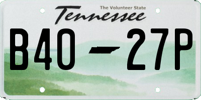 TN license plate B4027P