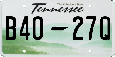 TN license plate B4027Q