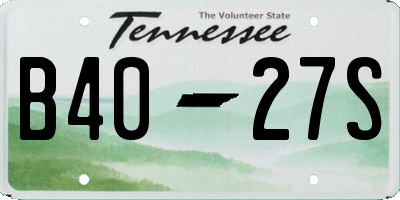 TN license plate B4027S