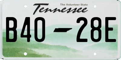 TN license plate B4028E