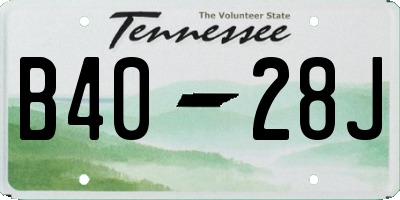 TN license plate B4028J