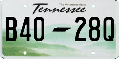 TN license plate B4028Q