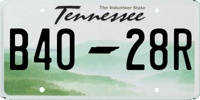 TN license plate B4028R