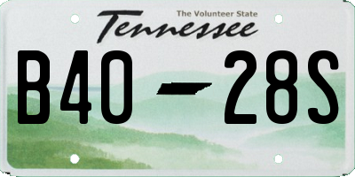 TN license plate B4028S