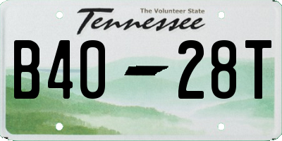 TN license plate B4028T