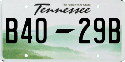 TN license plate B4029B